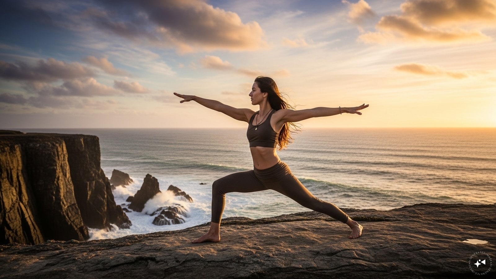 Warrior II (Virabhadrasana II): This powerful standing pose builds strength in the legs and core while improving focus. It symbolizes feminine strength and stability, encouraging you to take up space confidently. It’s an excellent way to boost circulation and cultivate a grounded, resilient mindset.