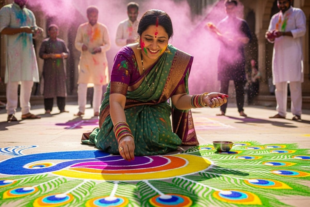 10 Colourful Rangoli Designs For Holi 2026