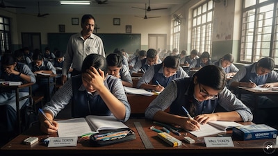 UP Board Secretary Bhagwati Singh has issued immediate instructions to the principals of the concerned schools. (AI Generated Image)