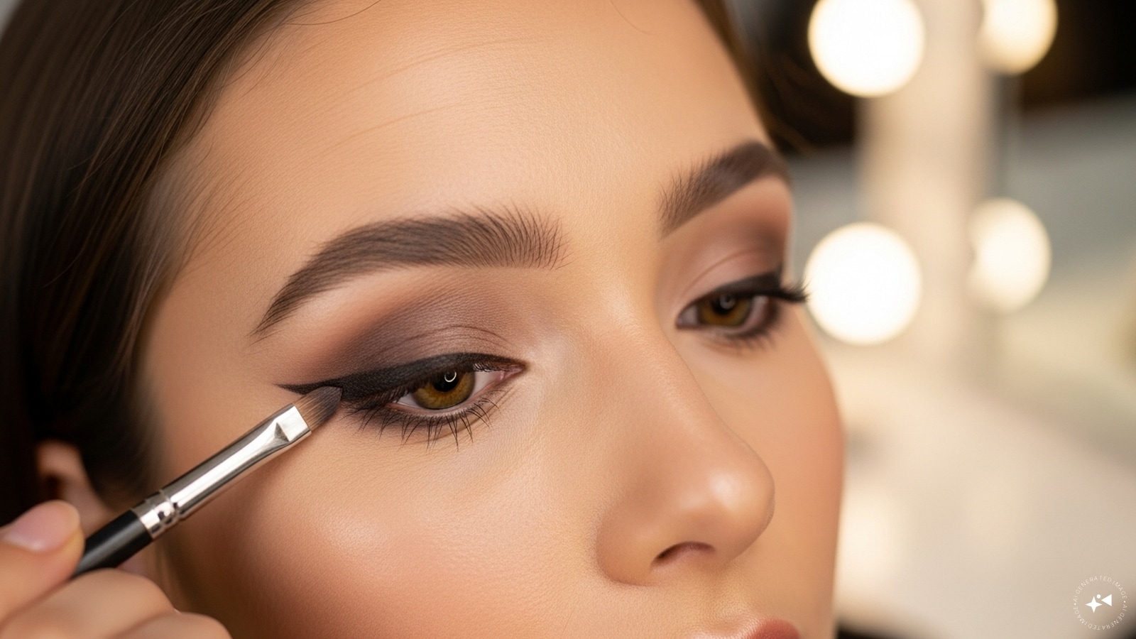 Line Eyes with Shadow Instead of Pencil: Using an angled brush and eyeshadow to line your eyes is faster than using a pencil. It smudges less, lasts longer, and doubles as a quick smoky look, giving a polished finish without painstaking precision.