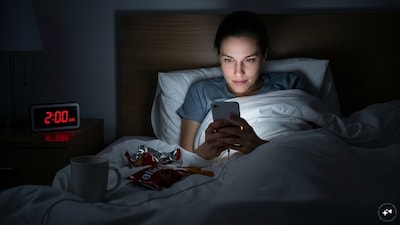 After a long day, many people try to reclaim a sense of control by staying up late. (Image: AI)