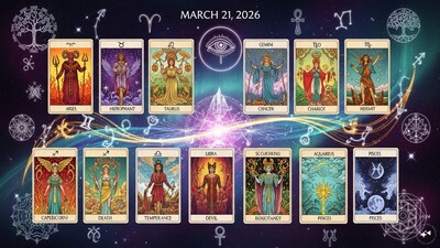 Tarot Card Predictions Today March 21 2026 Daily Tarot Card Reading for All Zodiac Signs. (AI generated image)