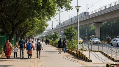 The plan emphasises a continuous 50-km stretch of dedicated pedestrian pathways throughout Mahadevapura. (AI Generated)