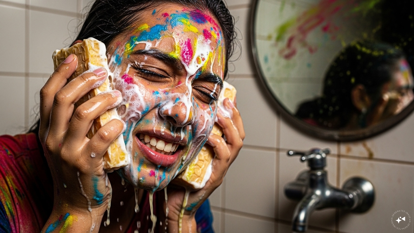 Using Harsh Soaps: Don't scrub away colors with harsh, alkaline soaps immediately. These strip your skin of natural oils and can cause intense dryness or rashes. Instead, use a gentle, soap-free cleanser or an oil-based makeup remover to slowly melt away the dyes.