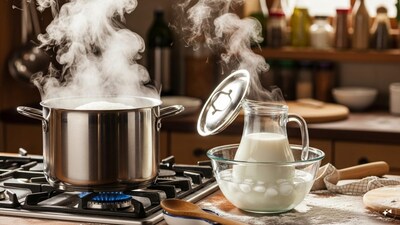 Boil milk after purchase if it is raw or loosely packaged, then cool it quickly and refrigerate. This reduces initial bacterial load and improves longevity. Ensure it is covered while cooling to prevent contamination from airborne particles or kitchen surfaces.