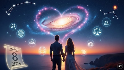 Love Horoscope Today, March 8, 2026, Know daily relationship horoscope for zodiac signs. (AI generated image)