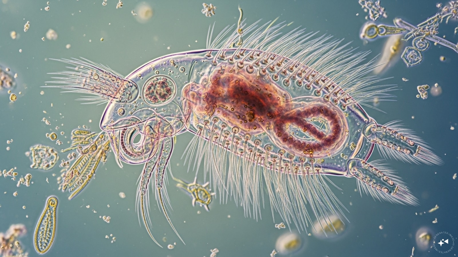 Gastrotrich: Gastrotrich are microscopic aquatic animals commonly found in freshwater environments. Despite their small size, their lifespan is very short, only a few days. Their rapid reproduction and rapid life cycle help maintain their numbers in changing aquatic ecosystems.