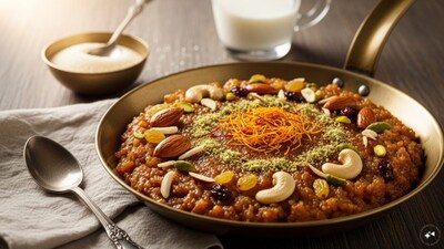  Ingredients: 1 cup mixed dry fruits, 1 cup mixed nuts, ½ cup ghee, 1/4 cup sugar, 1/4 cup milk, 1 teaspoon cardamom powder, a pinch of saffron. 