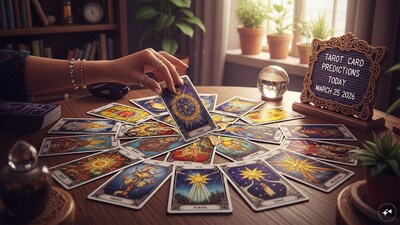 Tarot Card Predictions Today March 25 2026 Daily Tarot Card Reading for All Zodiac Signs. (AI generated image)