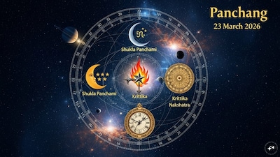 Panchang for March 23, 2026: Shukla Panchami, Krittika Nakshatra, and all key astrological details for the day, including auspicious and inauspicious timings.
