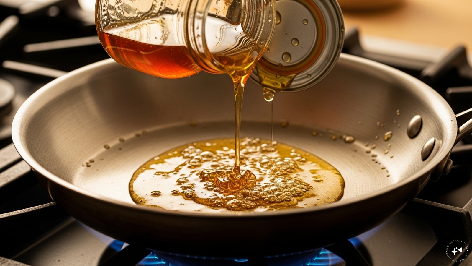 Heat the Pan: Start with a steel pan (or your preferred skillet). Warm it over medium heat and drizzle in the honey. The heat will caramelize it slightly, creating a sweet base.