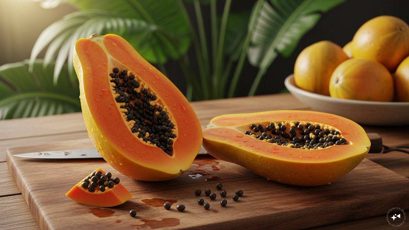 Papaya: A tropical fruit loaded with vitamin C, providing around 95 mg per cup. Its sweet, juicy flesh also contains digestive enzymes and antioxidants, promoting healthy skin, immunity, and proper digestion.