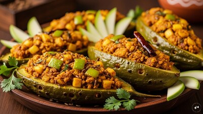 Stuffed Karela with Raw Mango: If you find bitter gourd too intense, stuffing it with a spiced raw mango masala is a game-changer. The acidity of the mango neutralizes the bitterness of the melon, creating a harmonious, savory dish that even skeptics will enjoy.