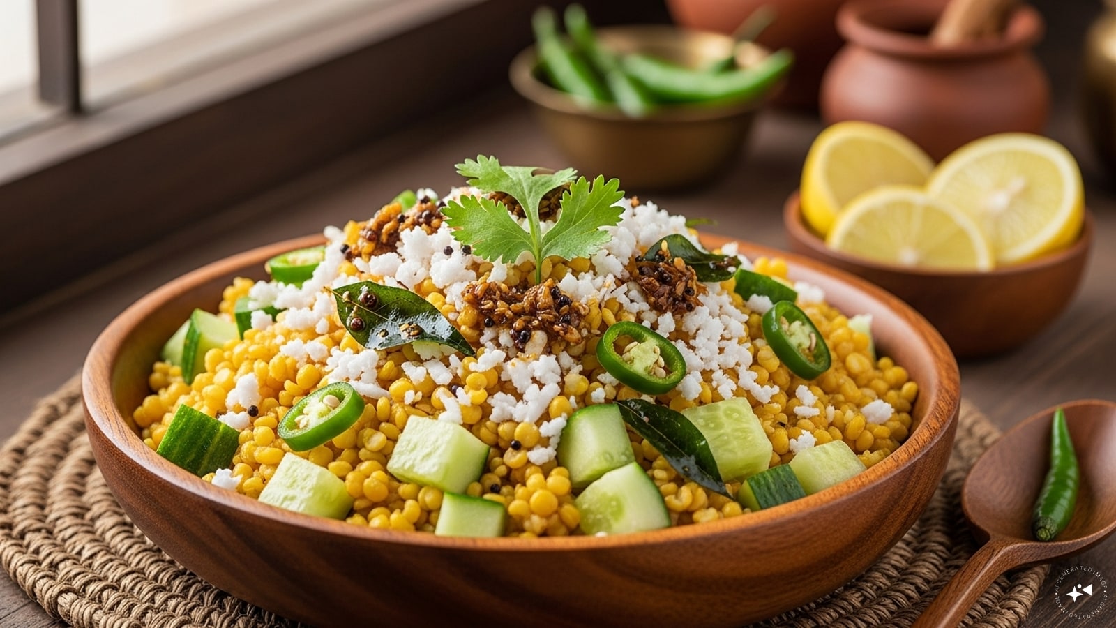 Kosambari (Karnataka): This light and nutritious salad made from soaked moong dal, grated coconut, cucumber, and green chillies is a staple bhog item in Karnataka. Kosambari is not just easy to prepare but also aligns perfectly with the sattvic dietary rules observed during fasting.