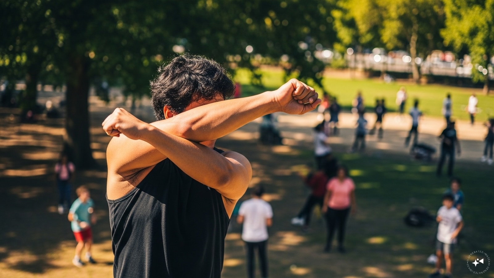 Arms Swings: Swing your arms rhythmically side to side, crossing them in front of your chest and opening wide. This dynamic drill increases blood flow to your arms and chest, keeping your joints supple for active play and celebratory motions all day.