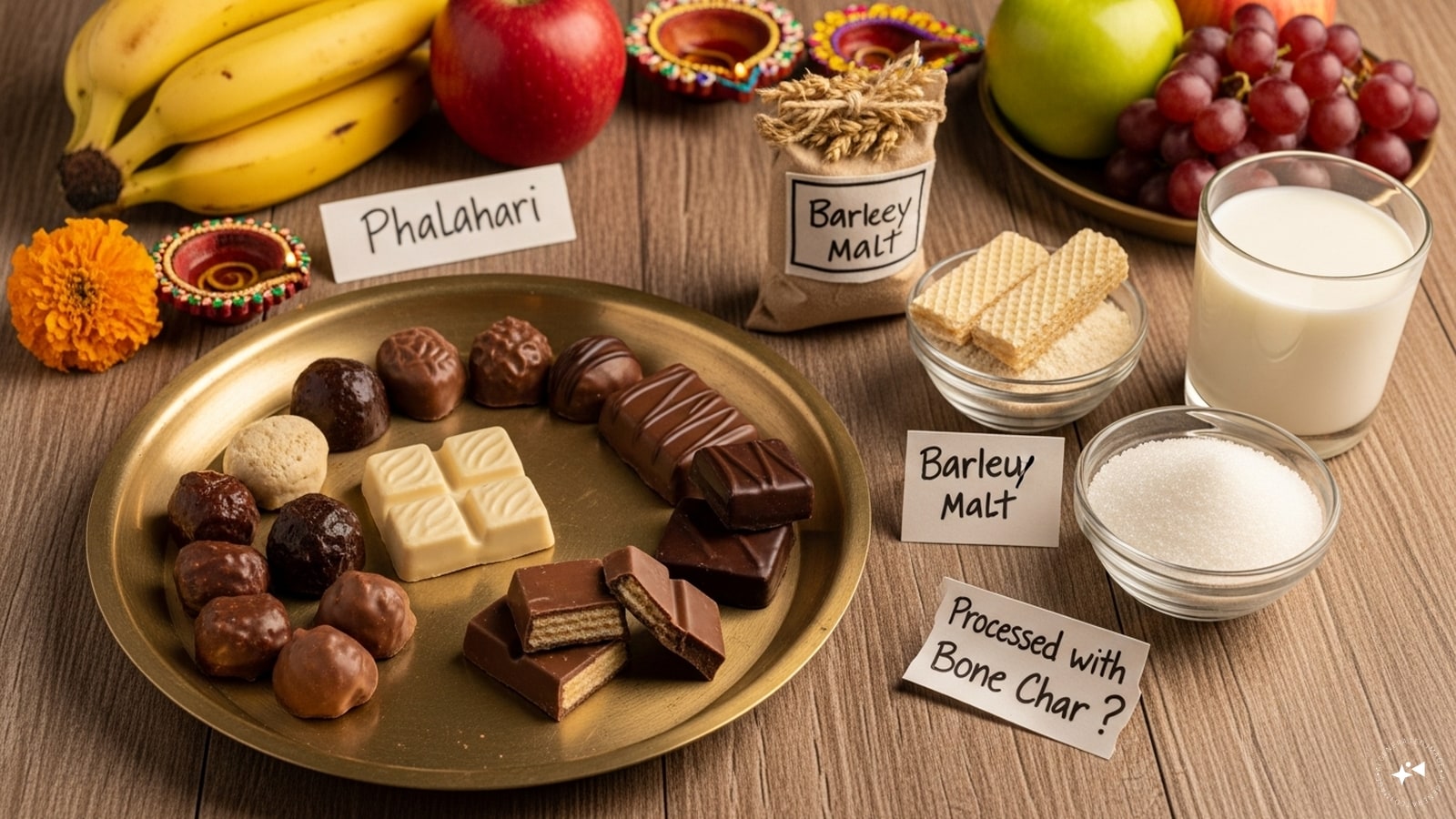  To determine if your chocolate is Vrat-friendly, you need to look at three main components:- Grains and Flours: Some chocolates use malt (derived from barley) or wafer fillings (wheat flour). These are strictly forbidden during Navratri. - The Sweetener: Standard white sugar is generally accepted, but some ultra-strict observers avoid it if it’s processed using certain bone-char methods. - The Dairy: Most milk chocolates are fine since dairy is a staple of the Navratri diet. However, if you are following a "Phalahari" diet that excludes all processed foods, chocolate might be a grey area.