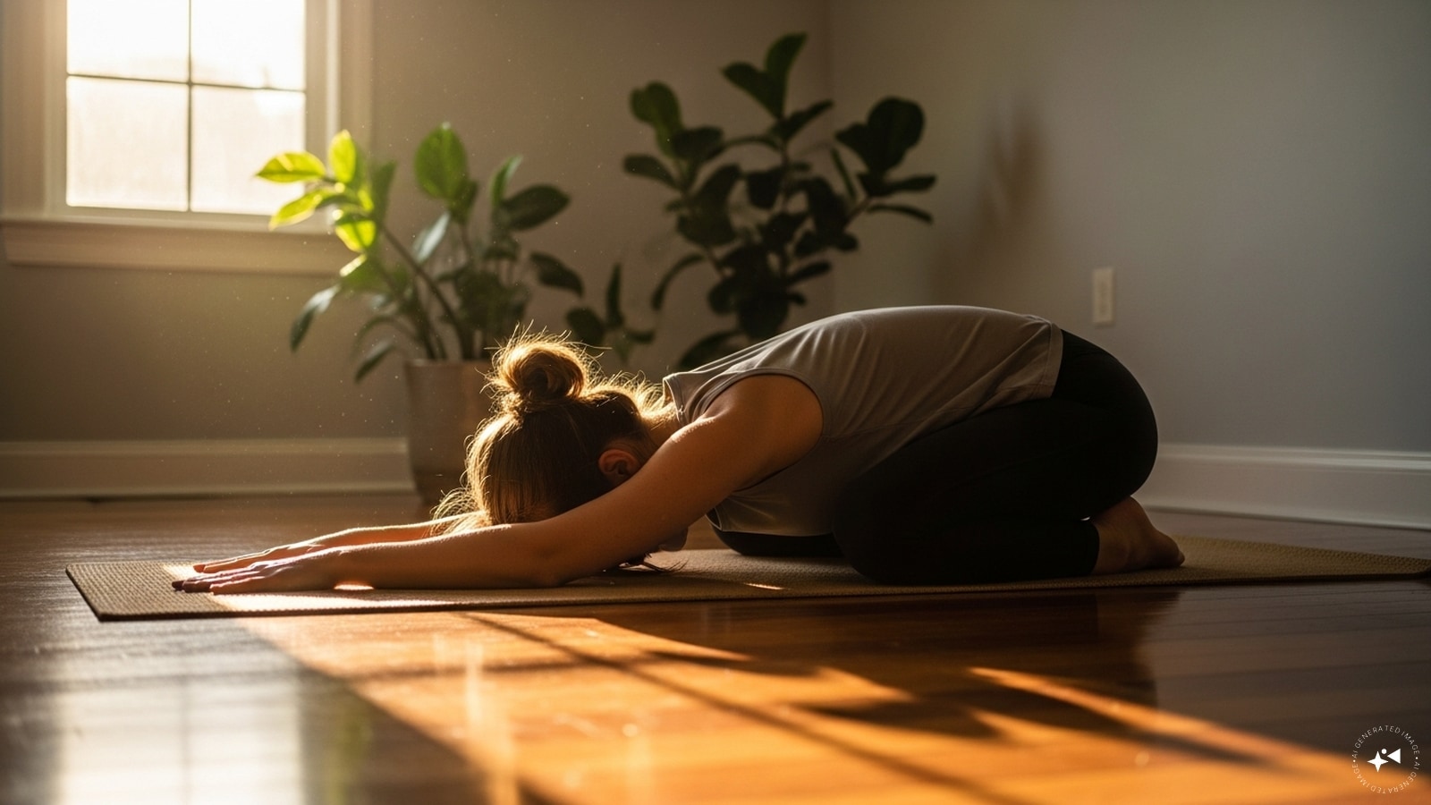 Balasana (Child’s Pose): Balasana gently stretches the back, hips, and thighs while promoting deep relaxation. By lowering the head and elongating the spine, it calms the nervous system, reduces stress, and signals your body that it’s time to wind down before sleep.