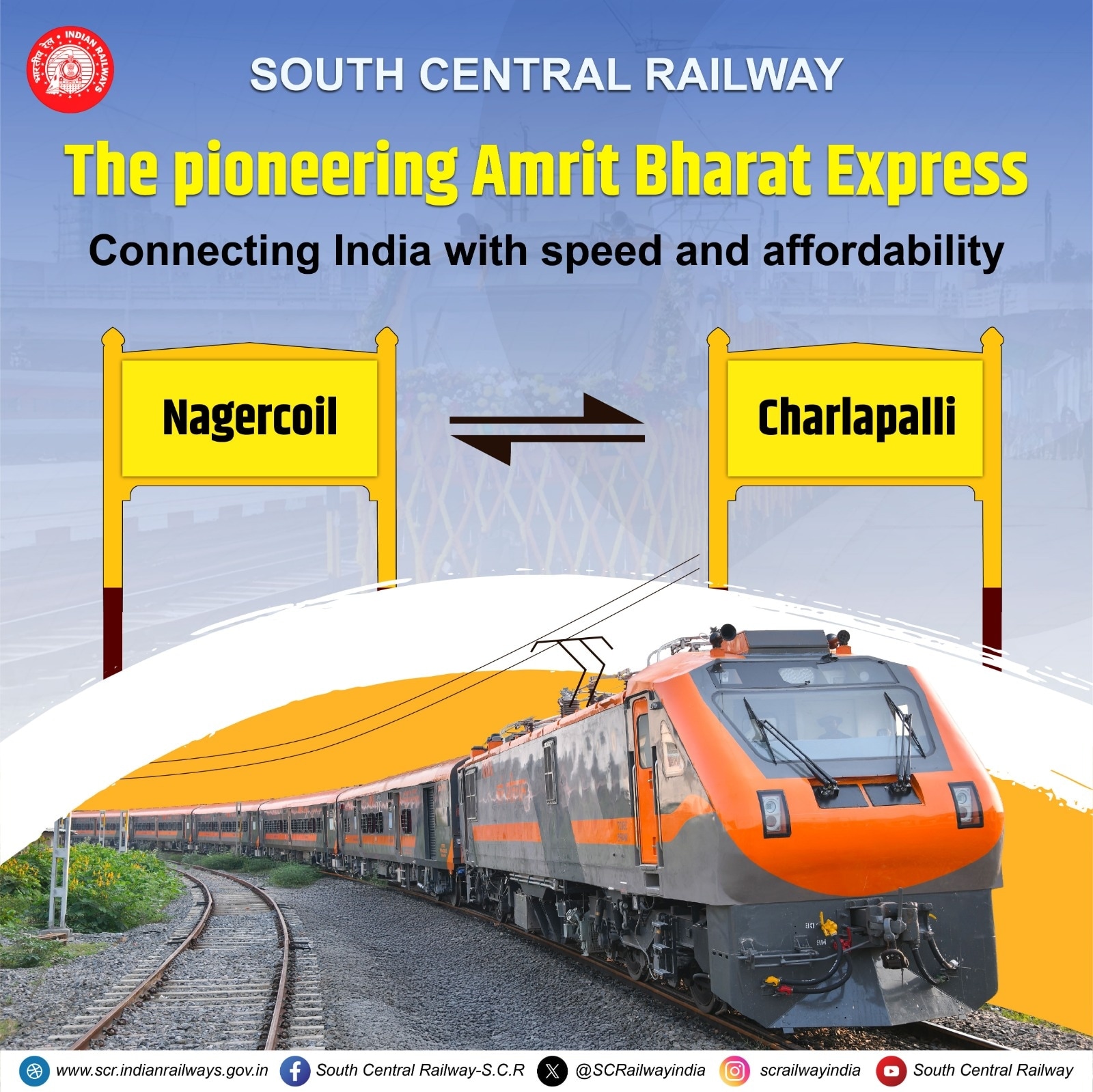 New Amrit Bharat Express To Link Andhra Pradesh, Telangana & Tamil Nadu ...