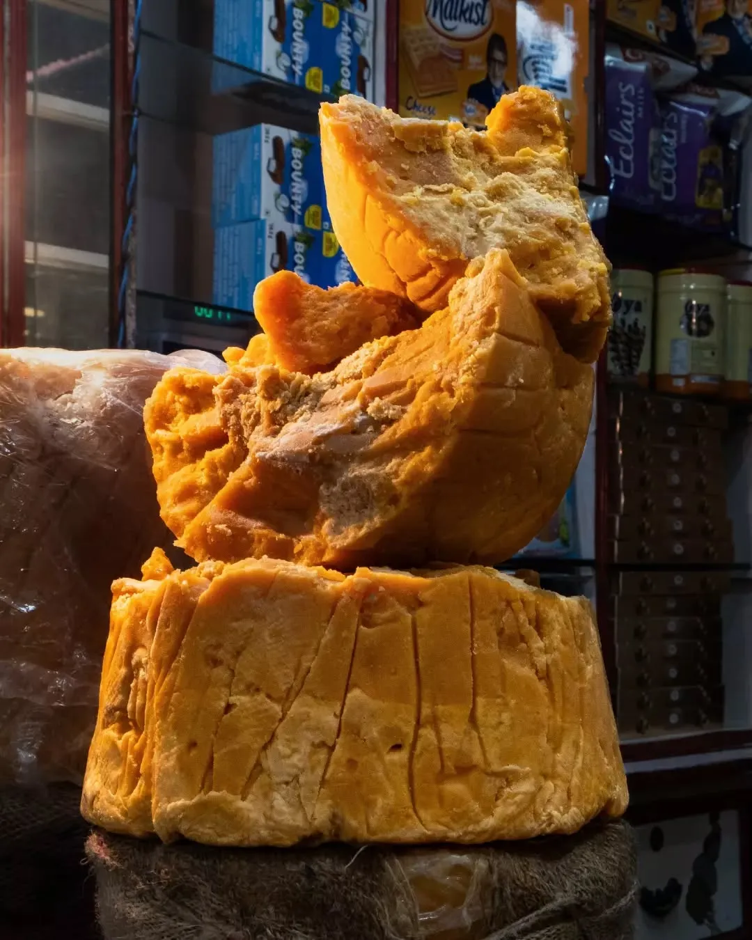 Jaggery is often mixed with such substances because it is expensive and in high demand, especially during certain seasons. Some dishonest makers add cheaper ingredients to make it look better, feel smoother or increase its weight. 
