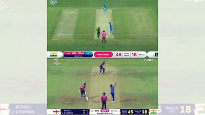 Pakistan Fans React: Jasprit Bumrah's death bowling greatness shown during India Vs England semi-final in T20 World Cup 2026 had Pakistan fans recalling their bowlers failing to stop Virat Kohli in 2022. (X screengrab)