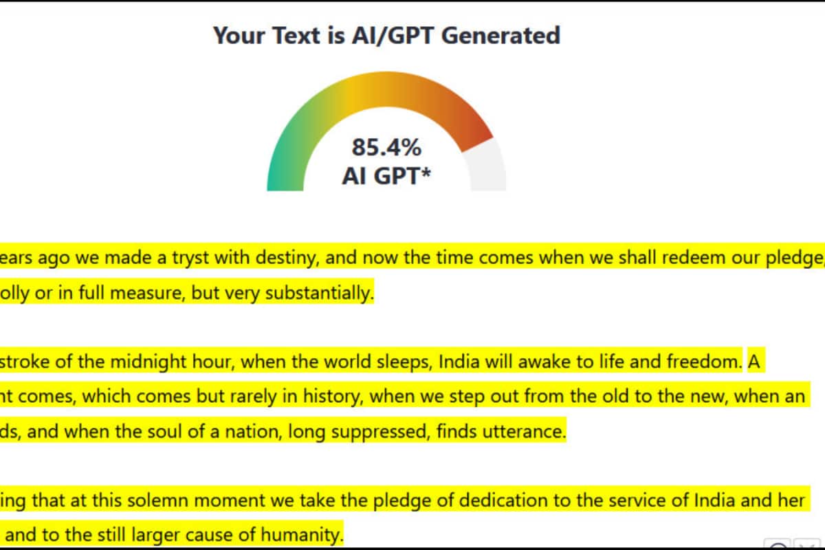 If Nehru’s ‘Tryst With Destiny’ Is Flagged As AI, What Chance Do The Rest Of Us Have?