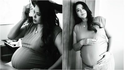 Mom-to-Be Lin Laishram Flaunts Baby Bump in Stunning Pregnancy Photoshoot