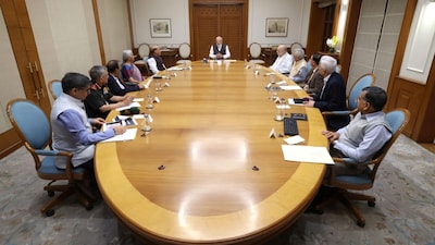 PM Modi chairing a meeting of the Cabinet Committee of Security.