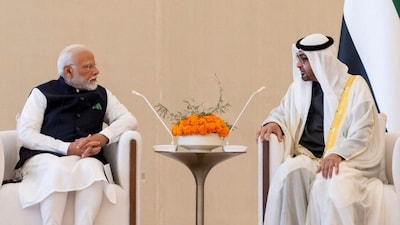 PM Modi with UAE President Sheikh Mohamed bin Zayed Al Nahyan. (Reuters/File)