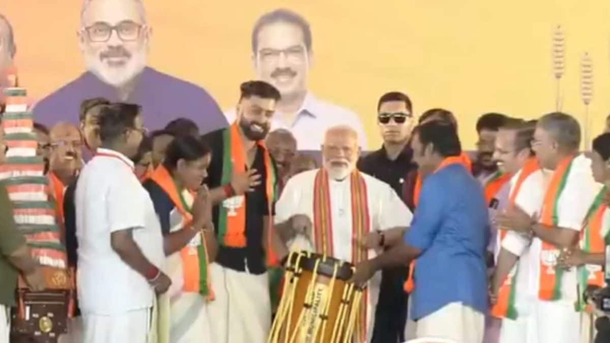 PM Modi Plays Traditional Chenda Drum In Palakkad Ahead Of Kerala Polls | Watch