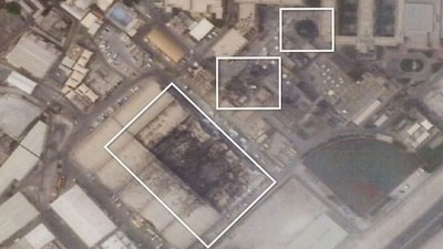 The spots that were targeted. (X/TehranTimes)