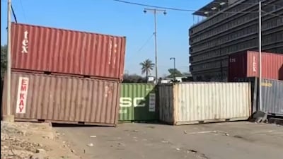 Karachi road to US Consulate sealed With containers. (News18)