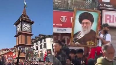 Protest in Srinagar (Credits: X)