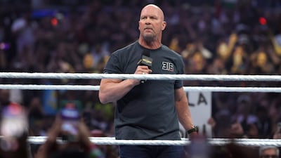 Stone Cold Steve Austin during WrestleMania 41. (AFP Photo)