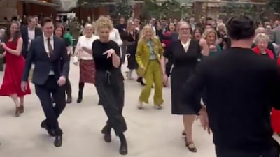 The event was reportedly held on Thursday to promote the benefits of dance for the nation’s health and wellbeing.