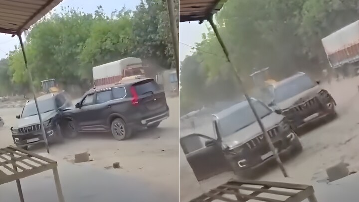 Two Friends Clash in Gurugram as SUVs Are Rammed Repeatedly, Viral Video Sparks Outrage