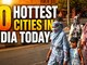 At the top of the list are Mirzapur, Mughalsarai (Pandit Deen Dayal Upadhyaya Nagar), Allahabad (Prayagraj), Varanasi, and Ghazipur, all recording 44°C.