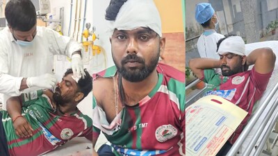 A Mohun Bagan fan was attacked viciously in Jamshedpur last night (Photo Credit: X)