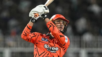 Abhishek Sharma becomes first Indian to hit 100 sixes in IPL for SRH. (Picture Credit: AFP)