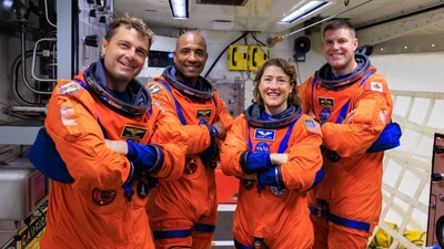 The four astronauts on the mission are NASA commander Reid Wiseman, pilot Victor Glover, mission specialist Christina Koch, and Canadian Space Agency mission specialist Jeremy Hansen.