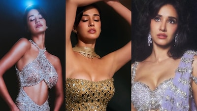 Actor Disha Patni gives wedding season inspo in shimmery fashion 