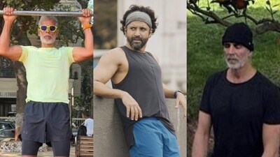 (From Left to Right) Milind Soman, Farhan Akhtar and Akshay Kumar 