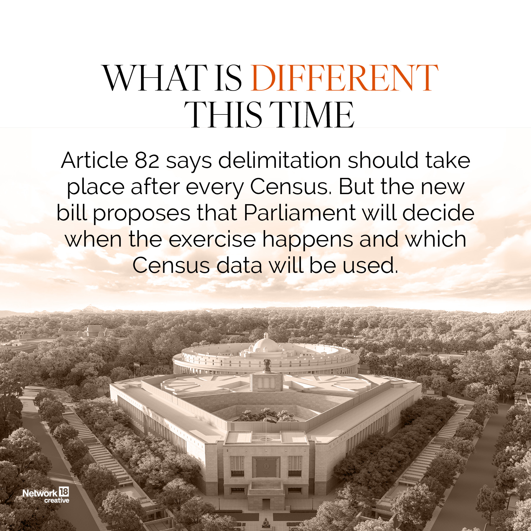 Unlike earlier practice, the new bill lets Parliament decide the timing and Census data for delimitation.