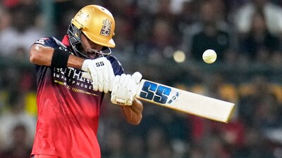 RCB batter Devdutt Padikkal in action.(AP)