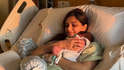 Sonam Kapoor shares first photos with her newborn baby boy.