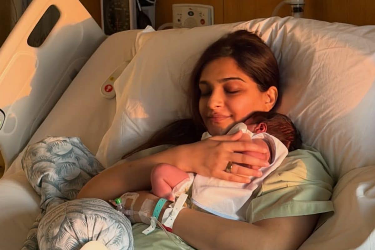 'Gratefule Beyond Words': Sonam Kapoor Cradles Her Baby Boy In FIRST Post After Second Delivery
