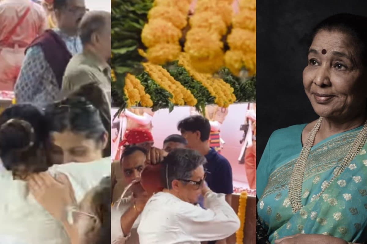 Asha Bhosle Laid To Rest With Full State Honours, Granddaughter Zanai Breaks Down In Tears