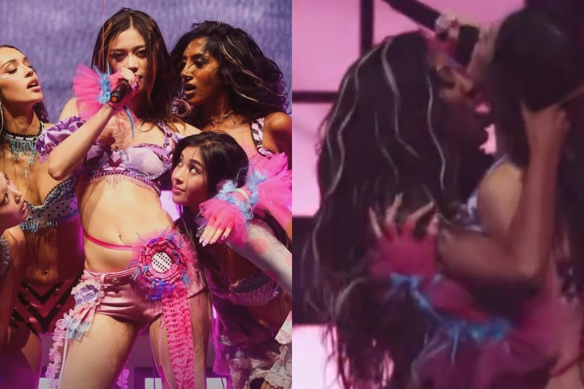 KATSEYE Shock Coachella 2026 With ‘Golden’ Collab; Lara Licks Megan On Stage, Clip Goes Viral