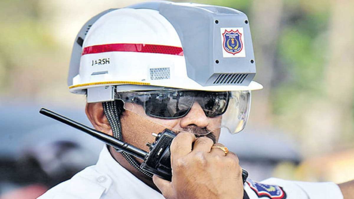 Kanpur Traffic Cops Get Head Start On Tackling Scorching Summer With AC Helmets