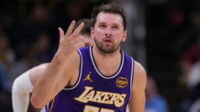 Lakers' Luka Doncic is reportedly travelling to Europe to treat his Grade 2 Hamstring strain (AP)