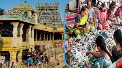 Madurai Meenakshi Temple received Rs 1.34 crore in donations, 388g gold, 1,245g silver, and 668 foreign currency notes in its latest quarterly collection. (Local18)